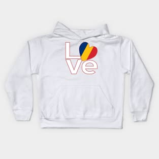 White Red Chad LOVE Kids Hoodie